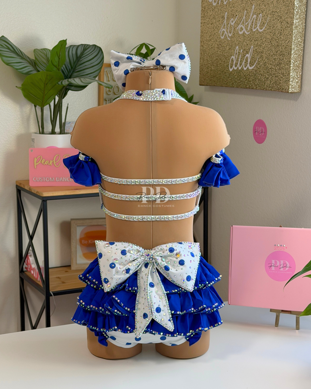 Ready to Ship-CXL/AXXS(12-14Y) – Polka Pop Blue dance costume