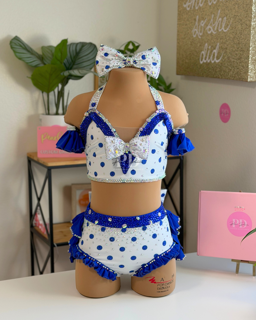 Ready to Ship-CXL/AXXS(12-14Y) – Polka Pop Blue dance costume