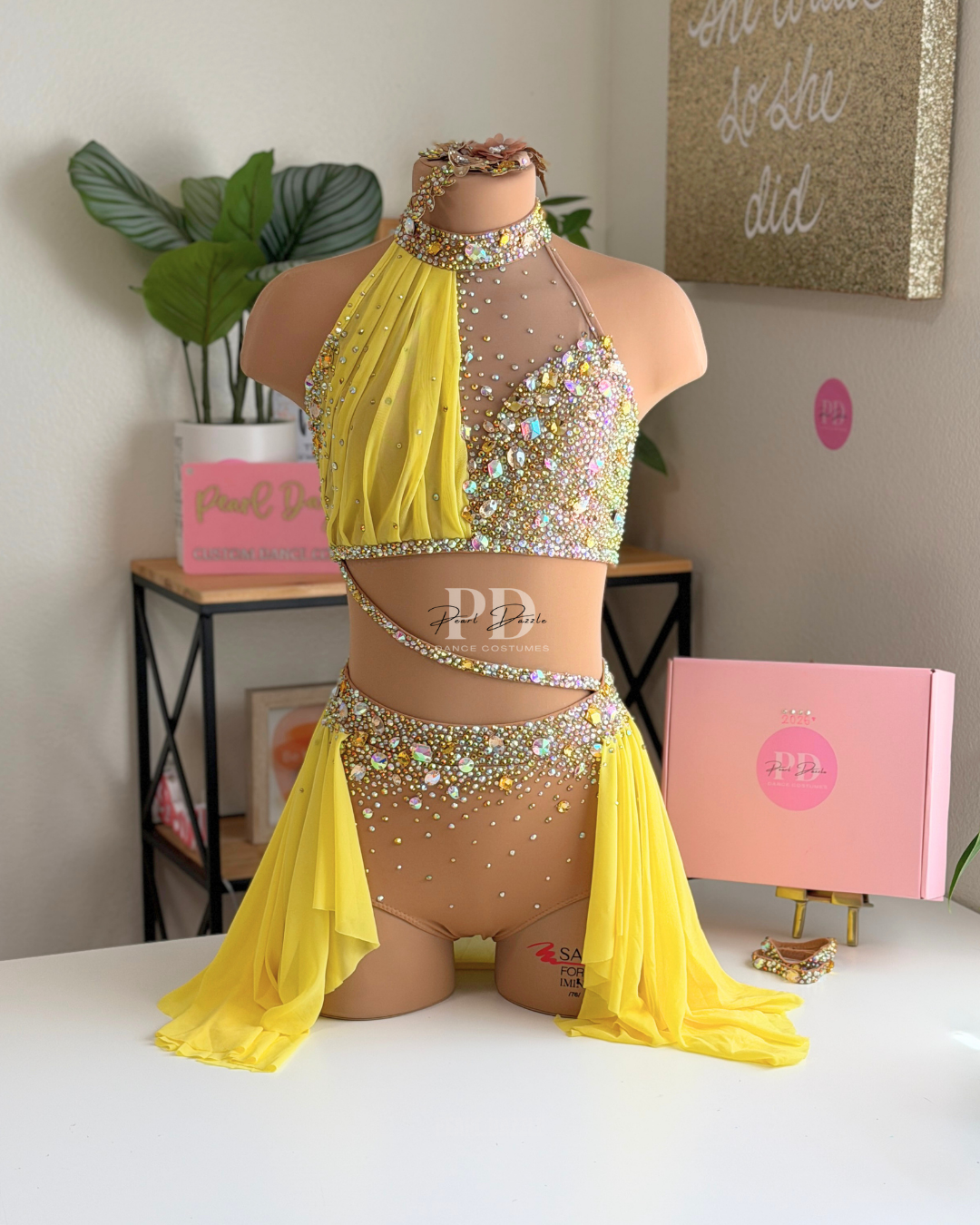 AXXS(12-16Y) Ready to Ship – Golden Glow Lyrical/Contemporary dance costume