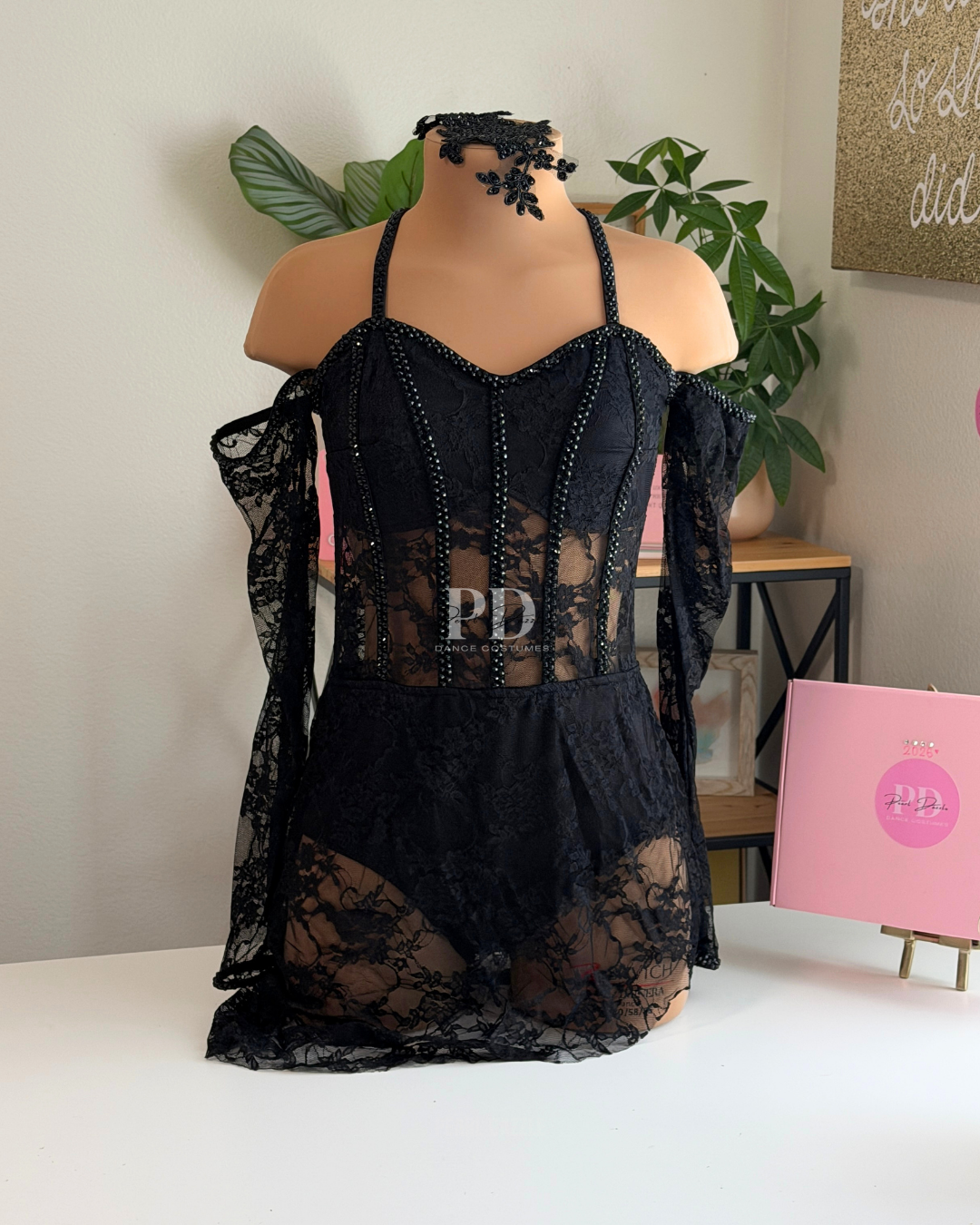 Ready to Ship-Adult Small – Black Lace Contemporary/Lyrical Costume