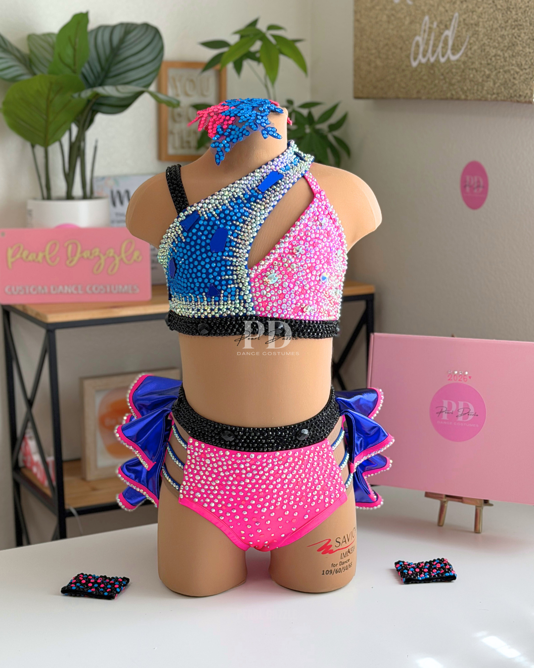 Ready to Ship – CS (5-6Y) Hot Pink &Blue Ruffles Jazz Costume