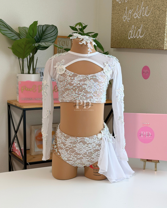 CM(6-8Y) Ready to Ship – Lace dream Lyrical/Contemporary dance costume