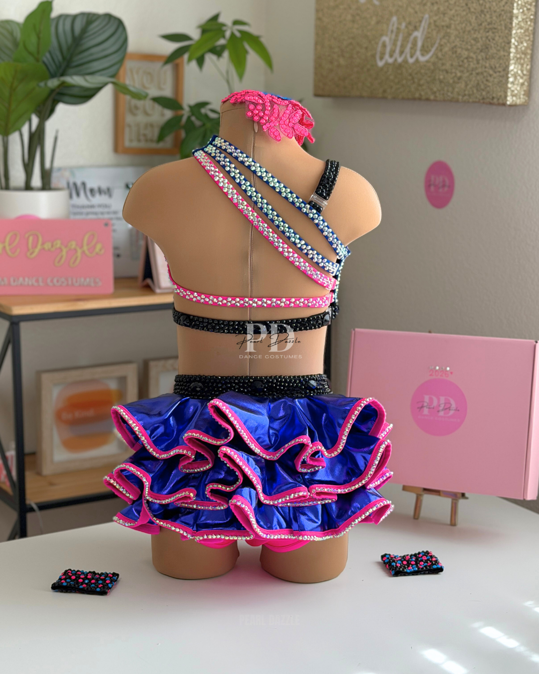 Ready to Ship – CS (5-6Y) Hot Pink &Blue Ruffles Jazz Costume