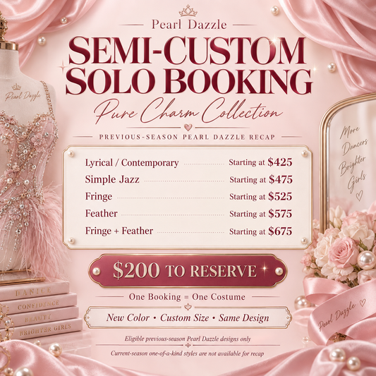 Pearl Dazzle Semi-Custom Costume Booking — Pure Charm Collection ✨