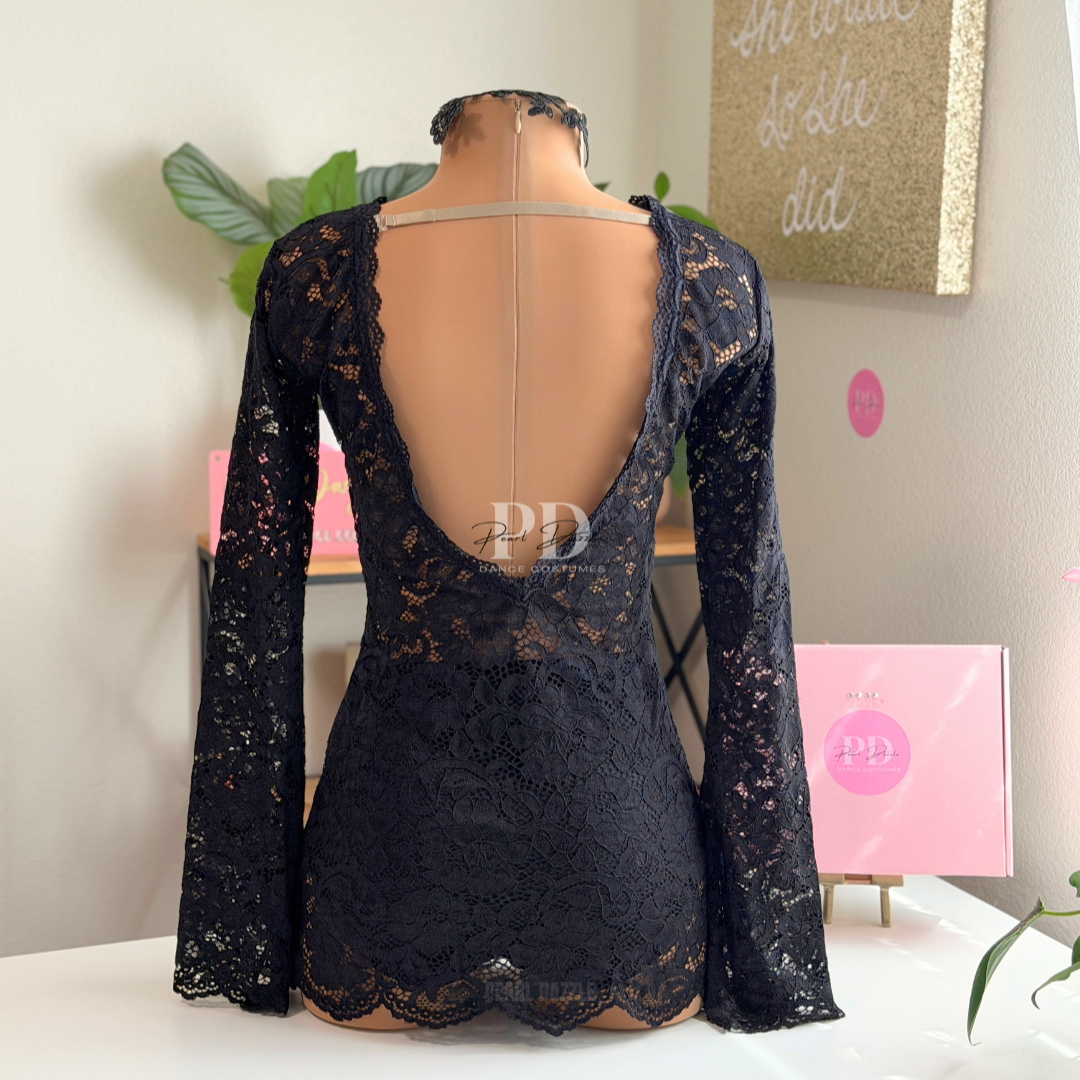 Ready to ship（AXS/AS）-Black lace elegant lyrical contemporary Costume