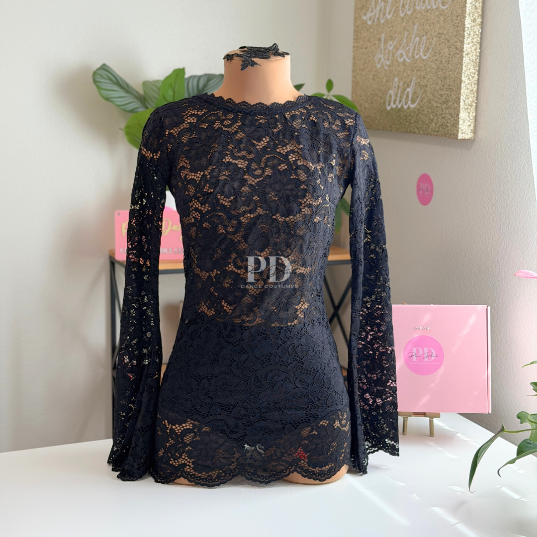 Ready to ship（AXS/AS）-Black lace elegant lyrical contemporary Costume